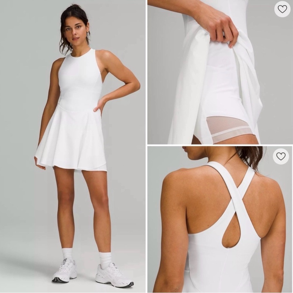 Lululemon Court Crush Tennis Dress- White EUC size 8